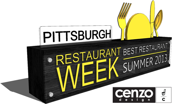 Pittsburgh Restaurant Week Award Rendering by Cenzo Design